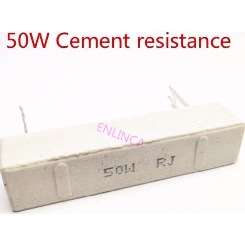 1pcs 50W 1.6 2 2.5 2.8 3 3.3 3.5 4 ohm 1.6R 2R 2.5R 2.8R 3R 3.3R 3.5R 4R Ceramic Cement Power Resistance Resistor 50W 5