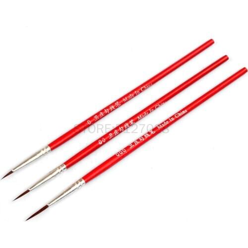 100PCS High Quality White nail brush Engraving Nail Art Brush Sable Nail Art Painting Brush 3D Pen makeup brushes