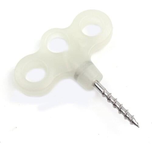 Outdoor Three Holes Camping Tent Stakes Peg Noctilucence Plastic Screw Spiral Camping Tent Stakes