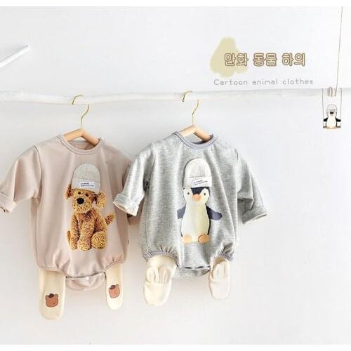 MILANCEL 2021 Autumn New Baby Bodysuits Cartoon Toddler Girls Animal Print Boys Clothing Boys Outfit Newborn Clothing
