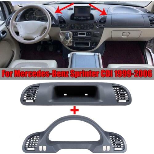 Car Dashboard Panel Housing Cover+Shelf Passenger Compartment With Air Outlet Vent For Mercedes For Benz Sprinter CDI 1999-2006