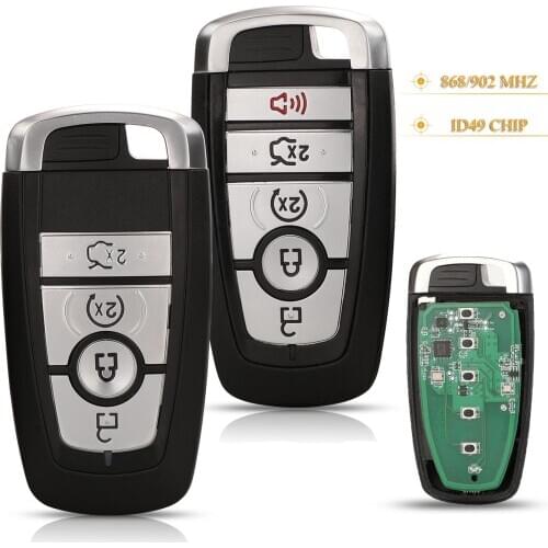 Kutery Car Key 4/5Buttons 868/902MHz ID49 Smart Proximity Key For Mustang With Keyless-Go Function