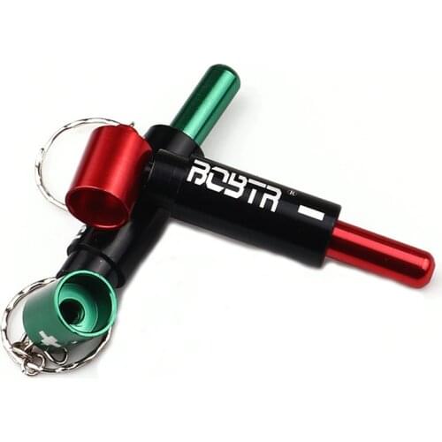 Battery Modeling Metal Pipes Tobacco Pipe Removable Keychain Smoking Pipe Smoke Grinder Smoke Narguile Hookah Mouthpiece