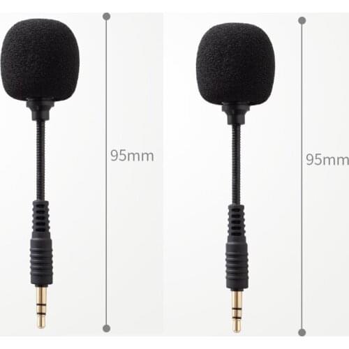 Mini 3.5mm Jack Flexible Microphone Audio Mic For Mobile Phone Recorder PC Computer Laptop Notebook Condenser Microphones