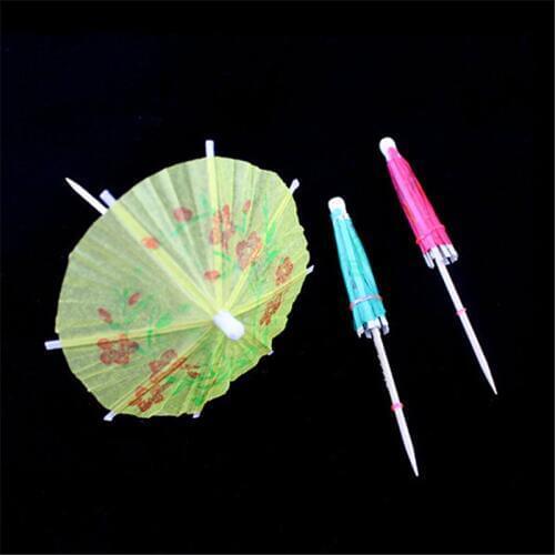 20pcs/lot Mini Umbrella Tropical Parasol Umbrella Cake Decorating Snack Cocktail Wedding Birthday Party Drinks Picks Decoration
