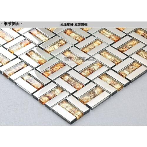Strip symphony crystal glass mosaic tiles EHGM1020E for kitchen backsplash bathroom shower dining room wall mosaic