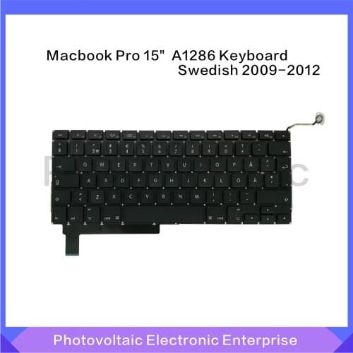 New Sweden Swedish Keyboard For Macbook Pro 15" Unibody A1286 2009 2010 2011 2012