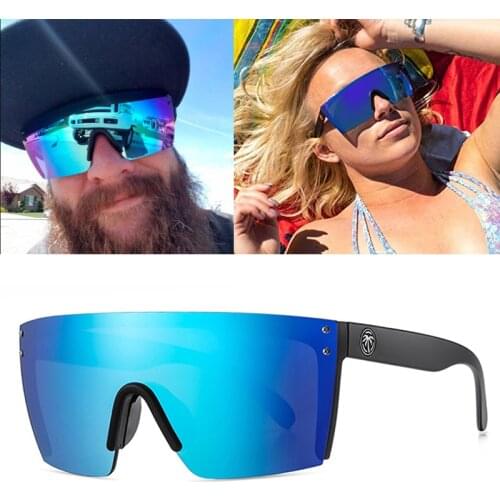 2021 New Luxury Heat Wave Sunglasses Men/Women Brand Conjoined Lens Square Sun Glasses For Female UV400 Oculos With Original Box