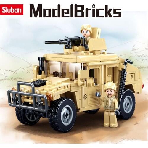New 265Pcs World War 2 WW2 Army Military Soldier SWAT H1 Assault Armor Vehicle Tank Model Building Block Creator Bricks Kid Toy