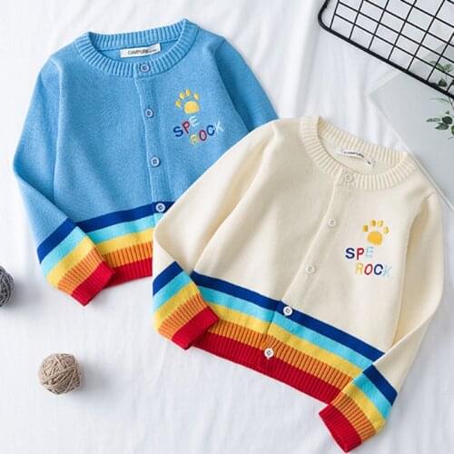 Autumn Baby Boys Girls Knitted Cardigan Sweater Children Clothing Baby Boys Girls Sweaters Kids Coat Baby Boy Clothes