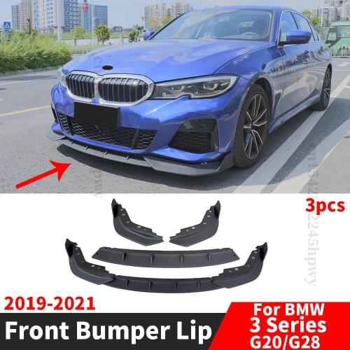 Front Bumper Lip Chin Guard Decoration Tuning Exterior Part Styling Modified Facelift For BMW 3 Series G20 G28 2019 2020 2021