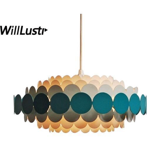 Nordic Iron Pendant Lamp Macaron Color Suspension Light Hotel Nursery Bedroom Kids Room Kindergarten Modern Suspension Lighting