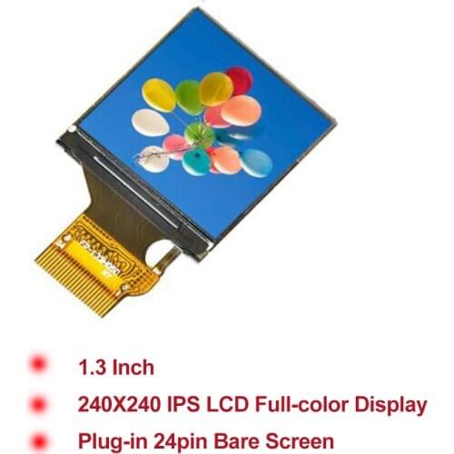 1.3 Inch 240X240 IPS LCD Full Color Display Plug-in 24 Pin Bare Screen for Arduino Diymore Kit Lcd Display Module
