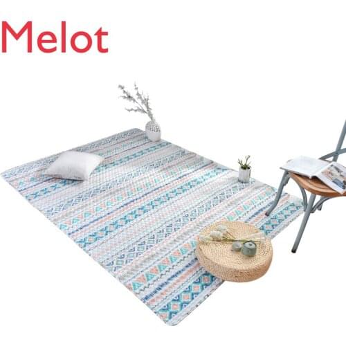 All-Cotton Baby Crawling Full Carpet Tatami Bedside Blanket Living Room Coffee Table Floor Mat Machine Washable Bedroom Decor