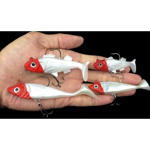 Red Head Lead weight Fishing Lure Baits Soft Bait Full swimming layer Bionics Crankbait VIB Treble Hook Tackle pesca accessories