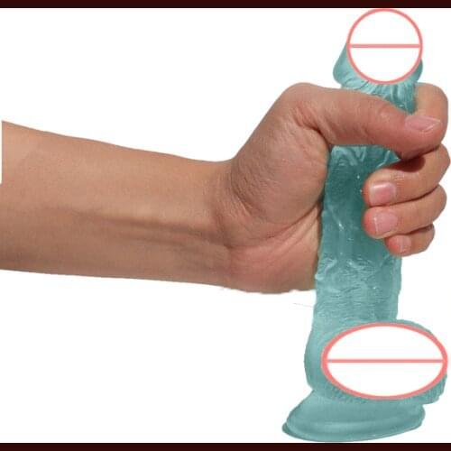 Transparent silicone dildo masturbator for female suction cup sex toys for women Realistic Penis G Spot Vagina Stimulator