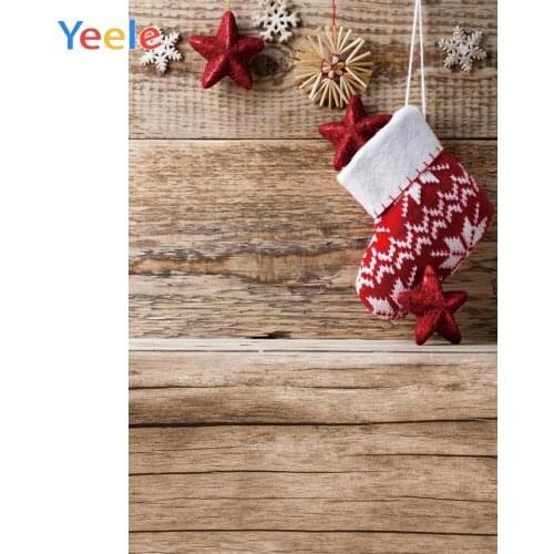 Christmas Sock Star SnowFlake Wooden Floor Home Decoration Backdrop Photography Custom Photographic Background For Photo Studio