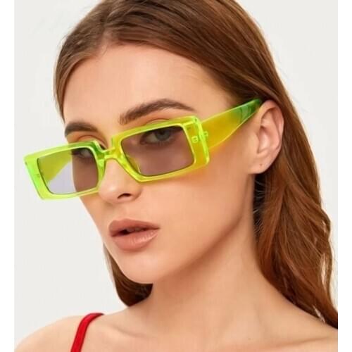 Fashion Square Rimless Sunglasses New Women Men Small Sun glasses Shades Travel Vintage Retro Oculos Rectangle Leopard