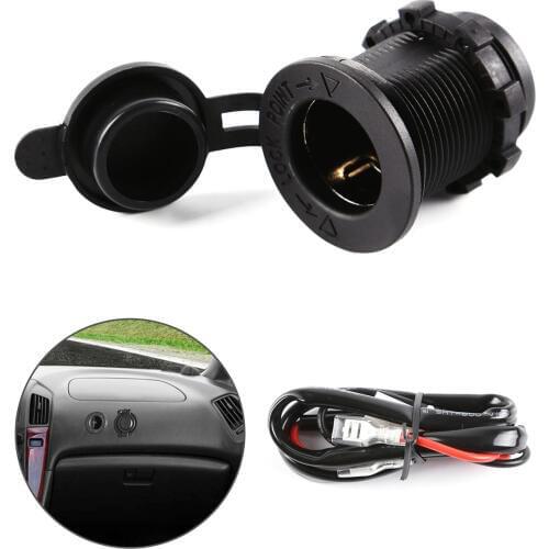 SOONHUA Car Cigarette Lighter Socket Waterproof Socket Motorcycle Auto Boat Tractor Power Outlet Sockets Receptacle
