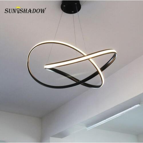50W 30W Modern Led Chandelier Hanging Lamp Gold Black White Chandelier Lighting For Dining room Living room Bedroom Kitchen Lamp