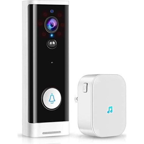WiFi Video Doorbell 1080P Wireless Smart Door Bell Camera 2-Way Talk PIR Motion Detection Night Vision TuyaSmart APP