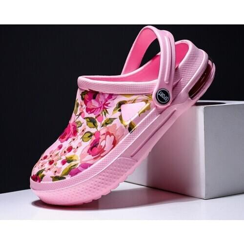 Ladies Print Wedge Sandals Light Shoes Slippers EVA Platform Garden Shoes Non-slip Pool Barefoot Sandalias Female Male Hot Sale