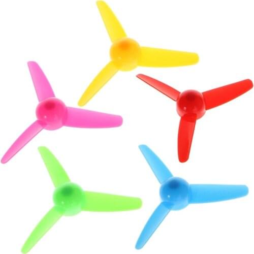 1PC Wind Power Toy Three Blade Plastic Propeller Accessories Shaft Diameter 2mm