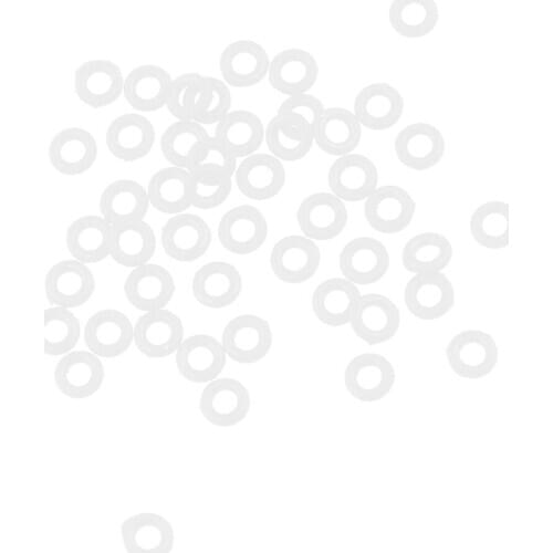 100 Pieces White Rubber Stem Shaft O-Rings Grommets Washers