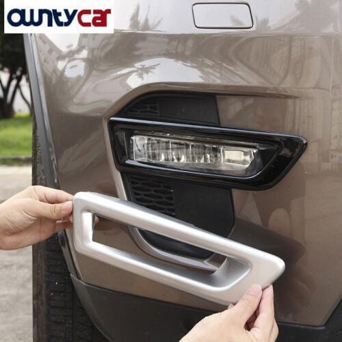 2pcs/set For Land Rover Discovery Sport Car-Styling ABS Matte Front Fog Light Lamp Cover Trim Sticker Accessories 2015
