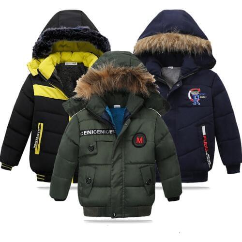 2020 Winter Boys Coat Children Clothes Long Sleeve Kids Jacket For Girls Warm Outerwear Zipper Hooded Jackets For Boys Clothes