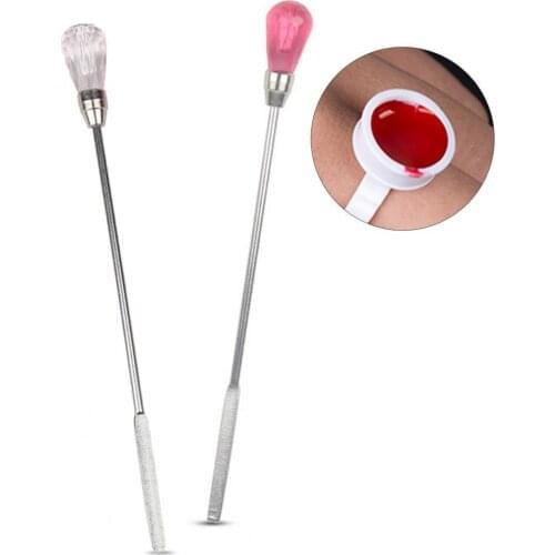 Pigment Mixing Stick Anti-deformed Easy to Handle Stainless Steel Tattoo Embroidery Supplies Tools Stirring Rod for Professional