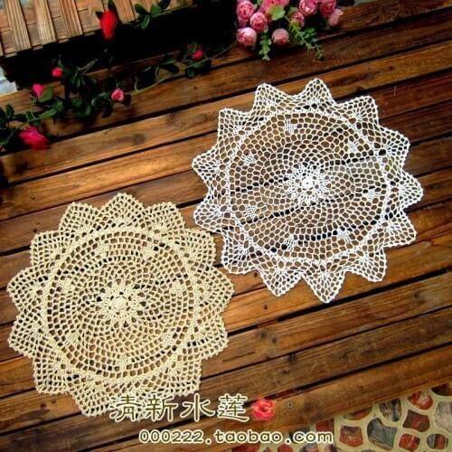 Free shipping fashion ZAKKA cotton crochet lace felt for home decor with flower wedding decoration lace doilies coaster cup pads