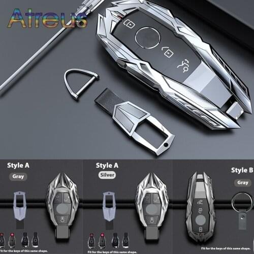 Zinc alloy Car Key Fob Case Cover Protector For Mercedes Benz W204 W212 W176 A E C G M R S GLC CLA GLA Class AMG Accessories