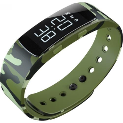 Newest Fashion Camouflage Sport Clock Digital Watch Waterproof Women Electric Watches Charging Smart Bracelet Wristwatch + Box