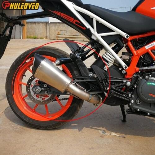 Titanium Alloy KTM Duke 390 2017-2020 Motorcycle Exhaust Muffler Slip-on Link Pipe Muffler Exhaust Link Pipe for KTM390 RC390