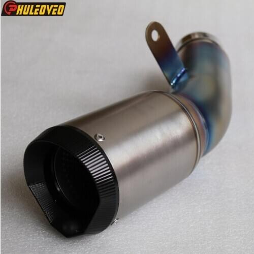 Titanium Alloy S1000RR 2015-2016 Motorcycle Exhaust Pipe Muffler Escape Damper for S1000RR 2015 2016 Modified Motorbike Exhaust