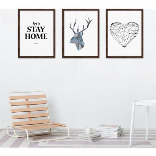 HAOCHU Nordic Abstract Canvas Fabric Painting Typography Love Quote Print Wall Pictures Modern Oil Poster No Frame Home Decor