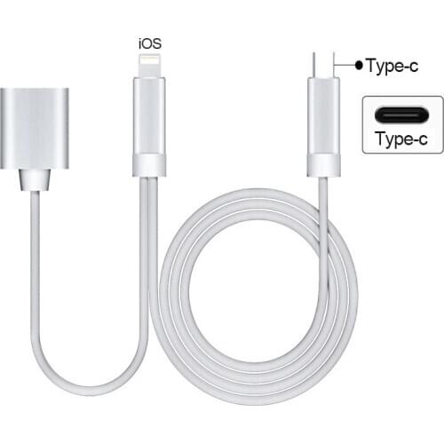 OTG lightning to Type-c live cable for icon ICKB sound card decoding digital USB C extension cable adapter for Apple Buckhorn k4