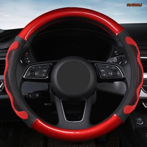 KAHOOL Leather Car Steering Wheel Cover For Dodge Caliber Journey Ram 1500 Challenger Charger Nitro Durango