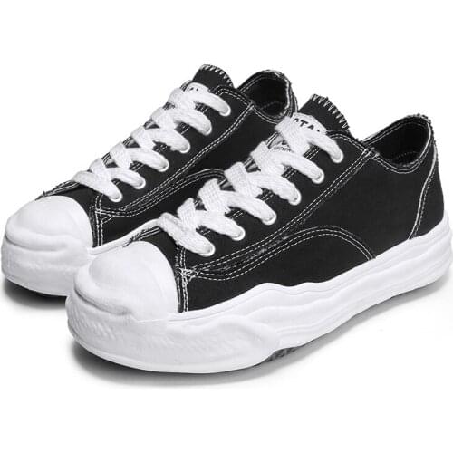 A51 Summer Student Shoes Fashion and Comfortable Retro Japanese Platform Canvas Shoes for Men Basic Adult Casual Shoes Massage