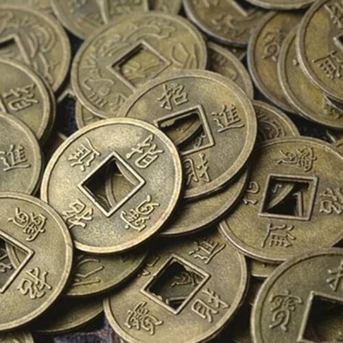 Chinese Ancient Lucky Coins Dragon Fei Shui Coins Money for Home Collection Fortune Wealth DIY Handicraft Decor