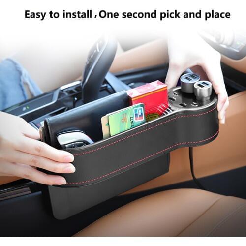 Car Seat Storage Box Bag Organizer Crevice Stowing Car Charger for SEAT leon ibiza altea alhambra
