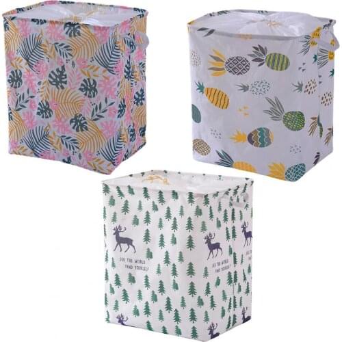 Laundry Basket Waterproof Multi-purpose Handle Design Drawstring Clothing Storage Bucket for Home Organization