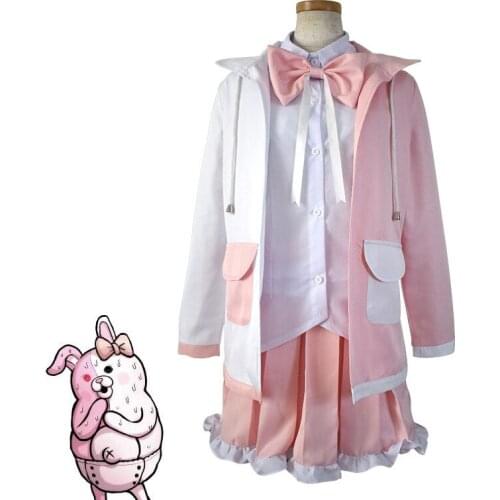 Super Dangan Ronpa Danganronpa: Trigger Happy Havoc Cosplay Monomi Costume School Uniforms Halloween Party Outfit Set