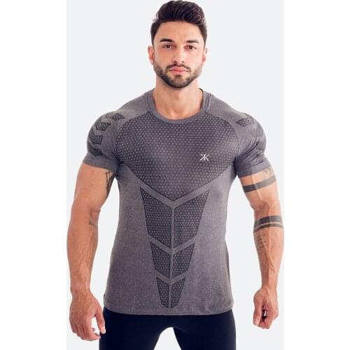 2021 Man Fashion Running Short Sleeve T Shirt Men Fitness Bodybuilding Summer High Quality Tshirt Top Tees New Brand Clothes