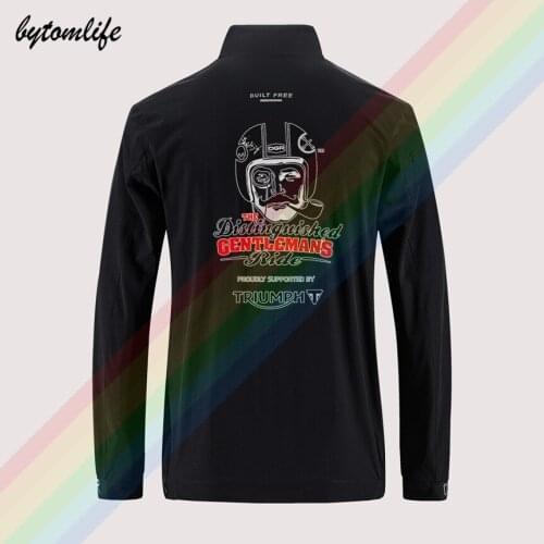 2020 Hot wholesale Triumph Distinguished Gentlemen in Action motorcycle jacket mens Outdoor casual Back printing Asian size