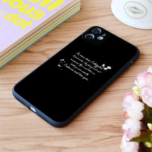 For iPhone Proposal Quote Pride And Prejudice Print Soft Matt Apple iPhone Case 6 7 8 11 12 Plus Pro X XR XS MAX SE
