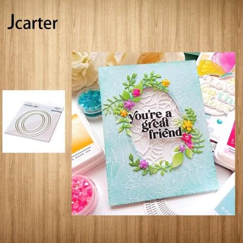 2021 New Design Metal Cutting Dies Multiple Oval Frame Craft Scrapbook Handmade Knife Mould Blade Punch Stencils Dies Cut Model