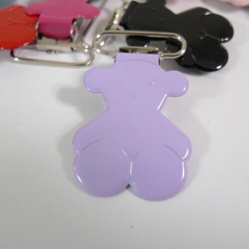 25PCS 1" 25mm #32 LAVENDER Color Teddy Bear Suspender Clips Pacifier Holder Clips