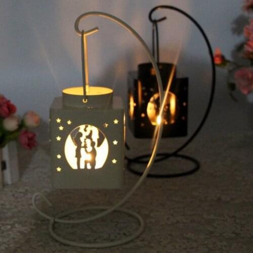 Wrought Iron Hanging Candle Holder Candlestick Wedding Home Decor